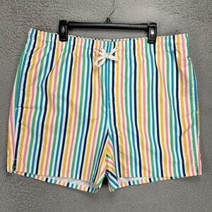Old Navy Mens‎ Swim Trunks XL Multi Stripe Drawstring Mesh Lined Swimwear NEW